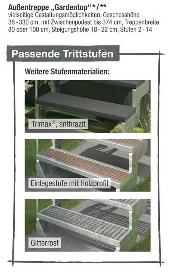 Außentreppe „Gardentop“