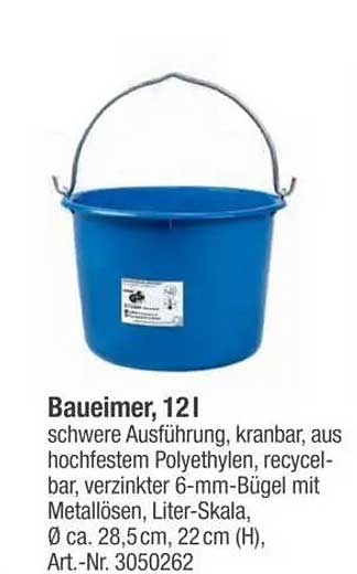Baueimer, 12 l