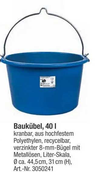 Baukübel, 40 l
