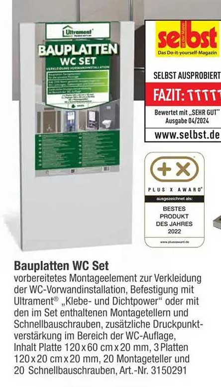 Bauplatten WC Set