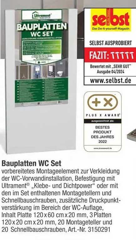Bauplatten WC Set