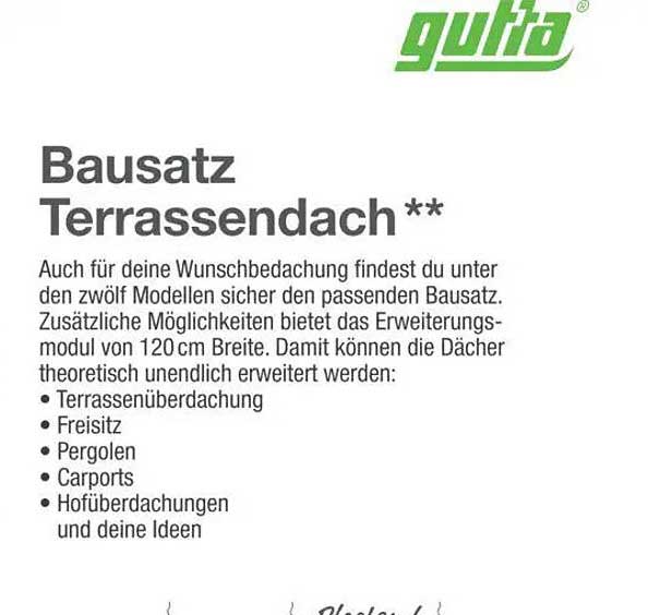 Bausatz Terrassendach **