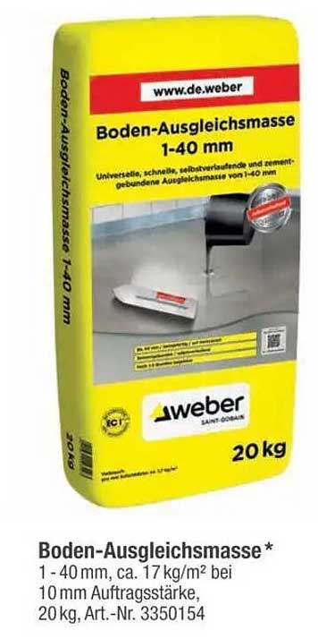 Boden-Ausgleichsmasse 1-40 mm