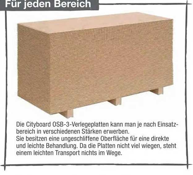 Cityboard OSB-3-Verlegeplatten