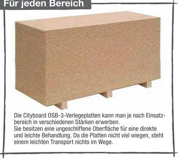 Cityboard OSB-3-Verlegeplatten