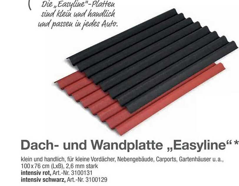 Dach- und Wandplatte „Easyline“