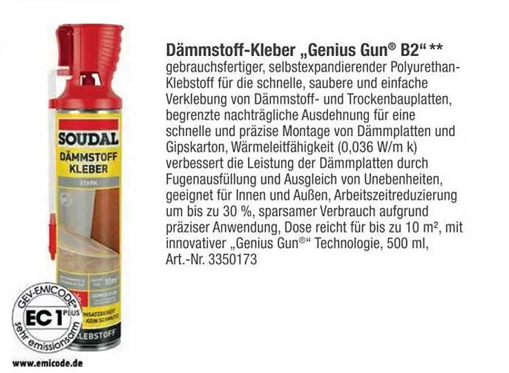 Dämmstoff-Kleber „Genius Gun® B2“
