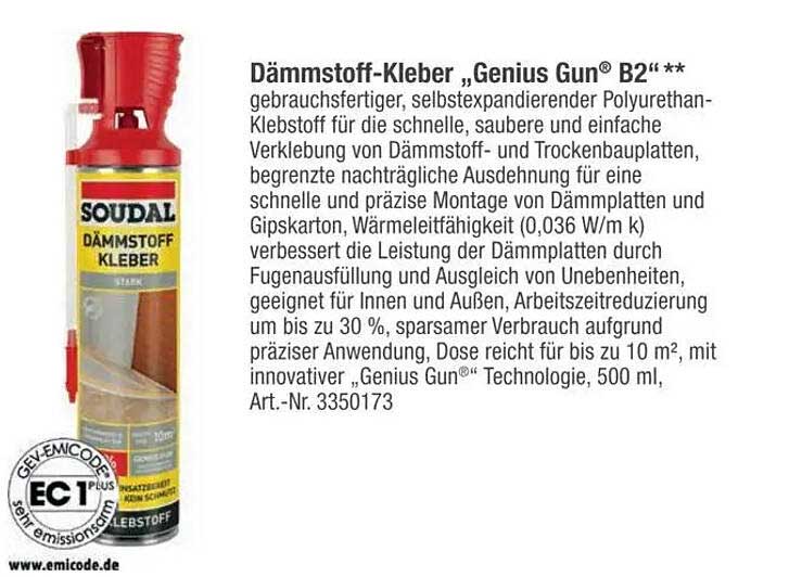 Dämmstoff-Kleber „Genius Gun® B2“