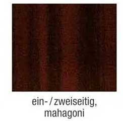 ein-/zweiseitig, mahagoni