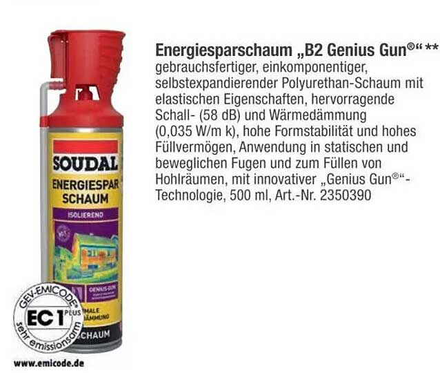 Energiesparschaum „B2 Genius Gun®"