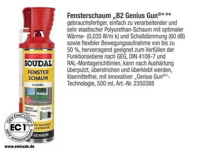 Fensterschaum „B2 Genius Gun®“