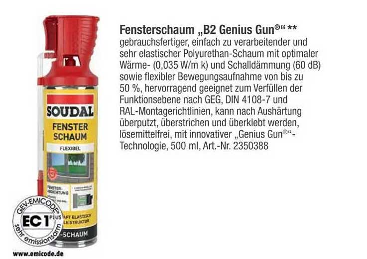 Fensterschaum „B2 Genius Gun®“