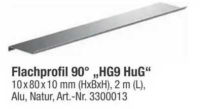 Flachprofil 90° „HG9 HuG“