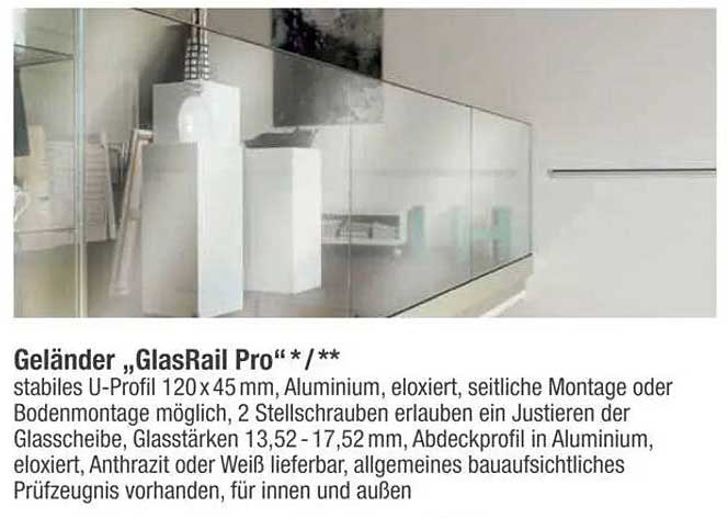 Geländer „GlasRail Pro“