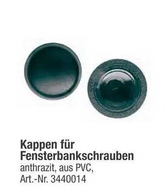 Kappen für Fensterbankschrauben