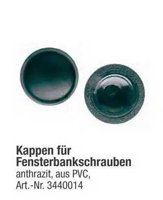 Kappen für Fensterbankschrauben