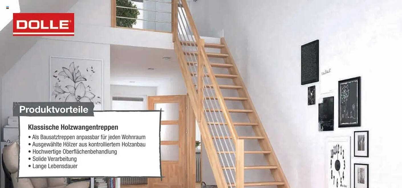 Klassische Holzwangentreppen