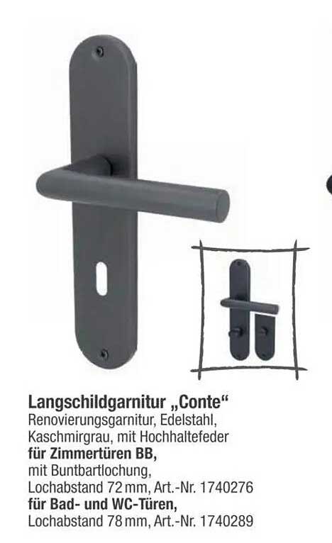 Langschildgarnitur „Conte“