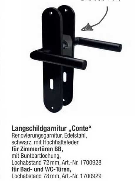 Langschildgarnitur „Conte“