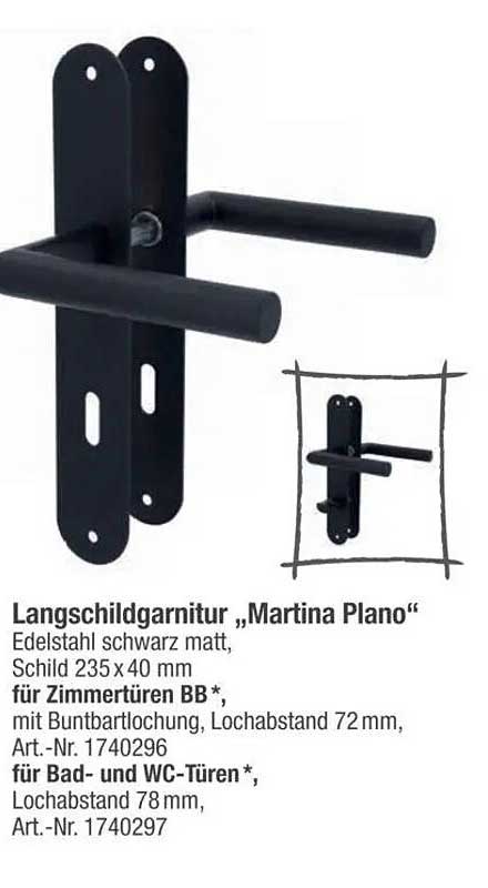Langschildgarnitur „Martina Plano“
