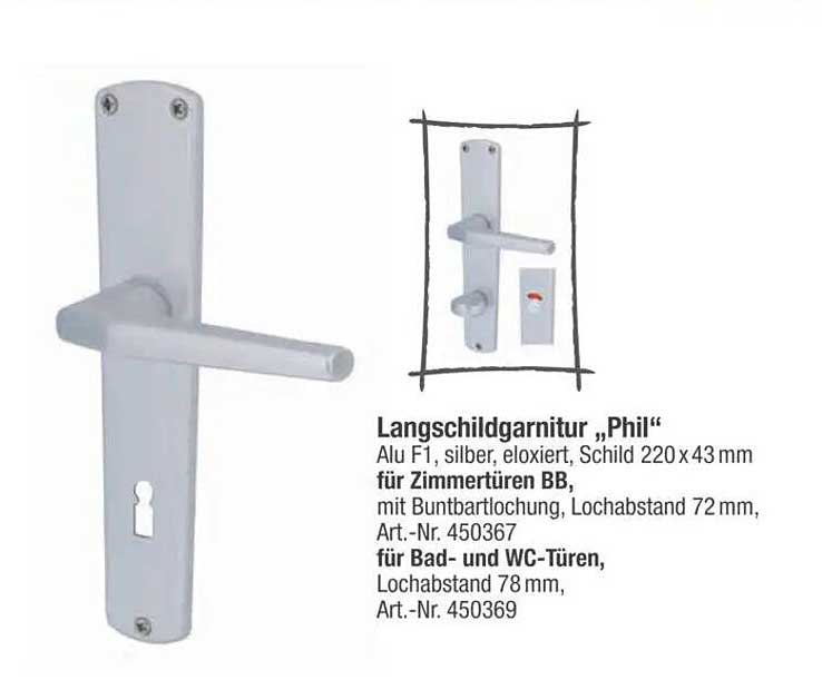 Langschildgarnitur „Phil“