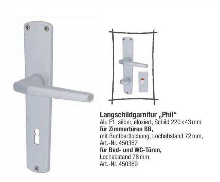 Langschildgarnitur „Phil“