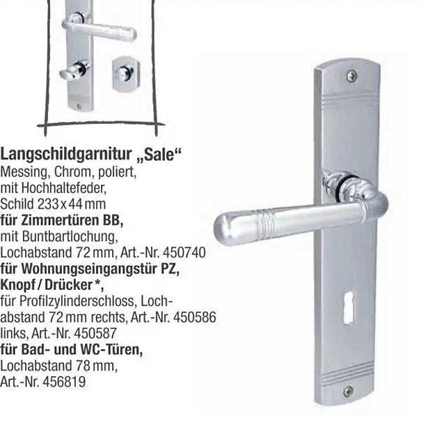 Langschildgarnitur „Sale“