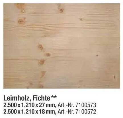 Leimholz, Fichte**