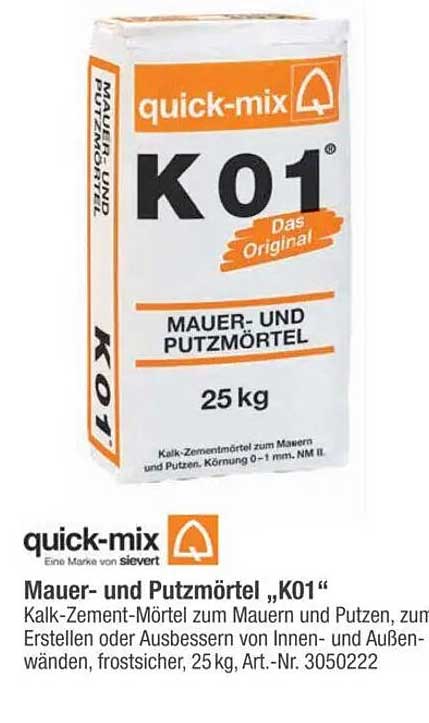 Mauer- und Putzmörtel „K01“