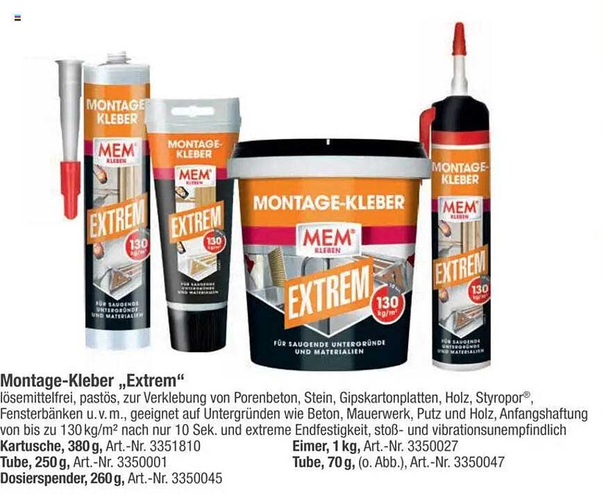 Montage-Kleber „Extrem“