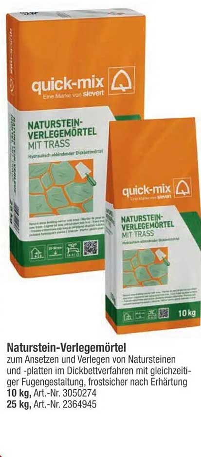 Naturstein-Verlegemörtel MIT TRASS