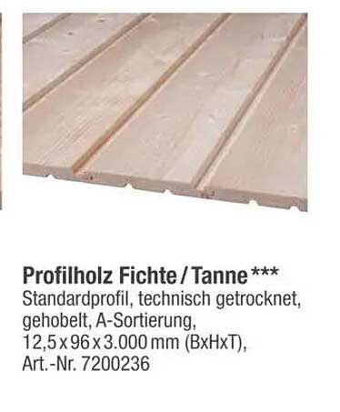 Profilholz Fichte/Tanne ***