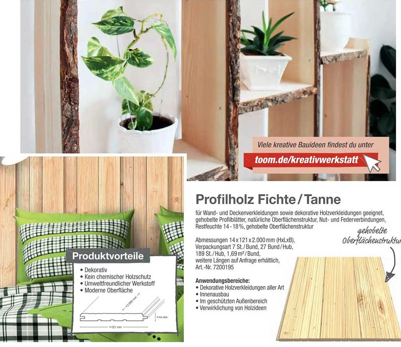 Profilholz Fichte/Tanne