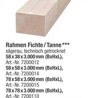 Rahmen Fichte/Tanne