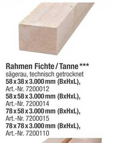 Rahmen Fichte/Tanne