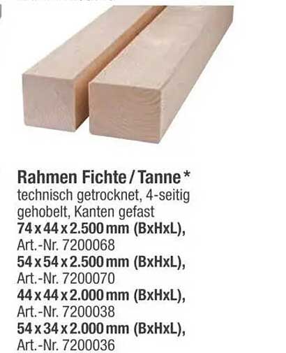 Rahmen Fichte/Tanne*