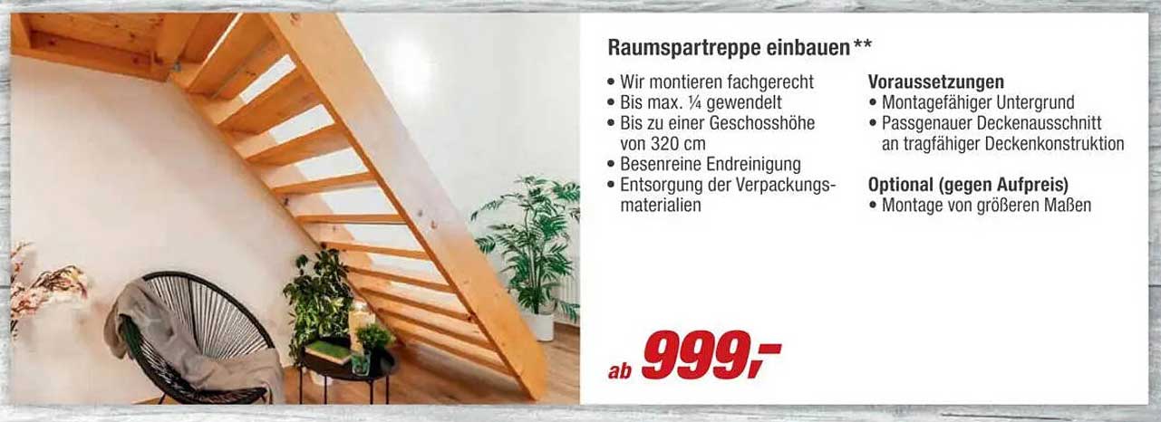Raumspartreppe einbauen