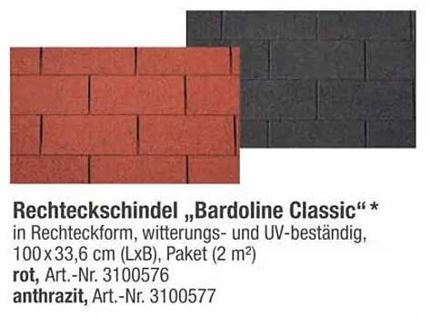 Rechteckschindel „Bardoline Classic“*