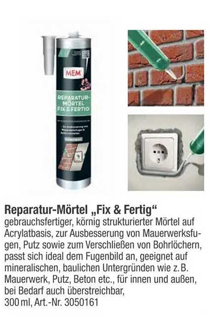 Reparatur-Mortel „Fix & Fertig“