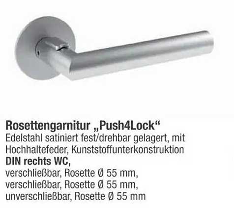 Rosettengarnitur „Push4Lock“