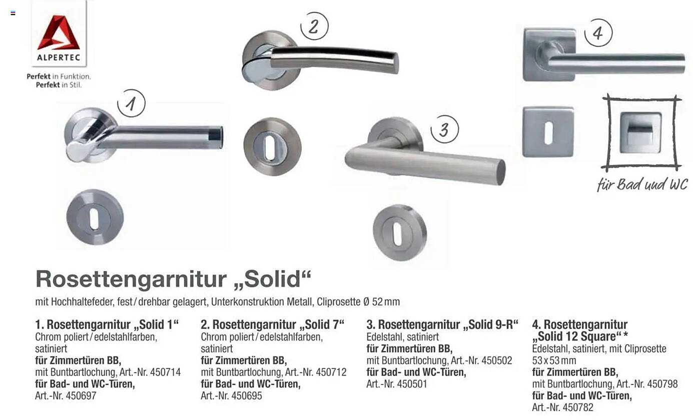 Rosettengarnitur „Solid“