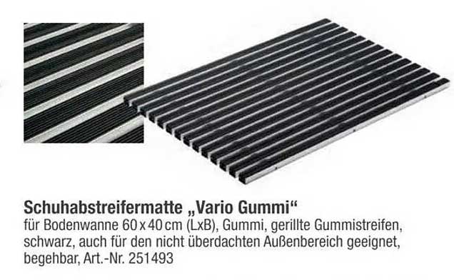 Schuhabstreifermatte „Vario Gummi“