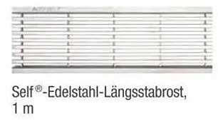 Self®-Edelstahl-Längsstabrost