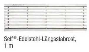 Self®-Edelstahl-Längstabrost