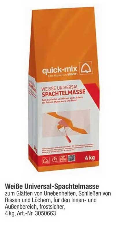 Weiße Universal-Spachtelmasse