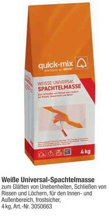 Weiße Universal-Spachtelmasse