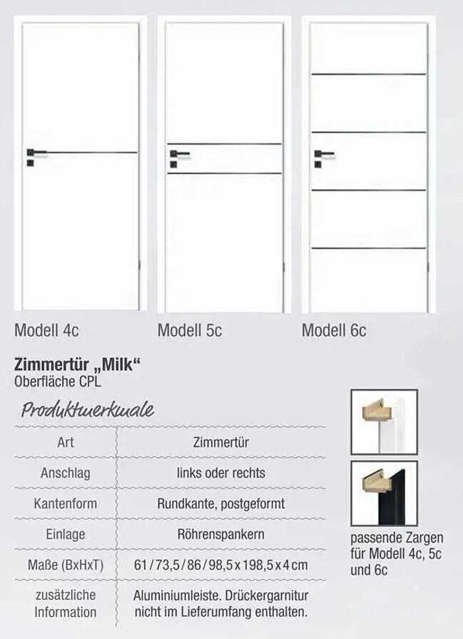 Zimmertür „Milk“