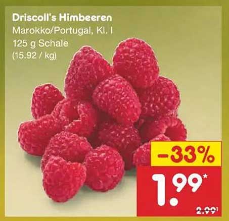 Driscoll's Himbeeren - 125 g Schale