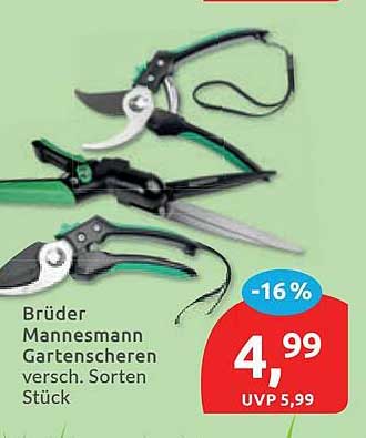 Brüder Mannesmann Gartenscheren versch. Sorten Stück