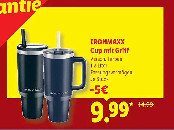 IRONMAXX Cup mit Griff